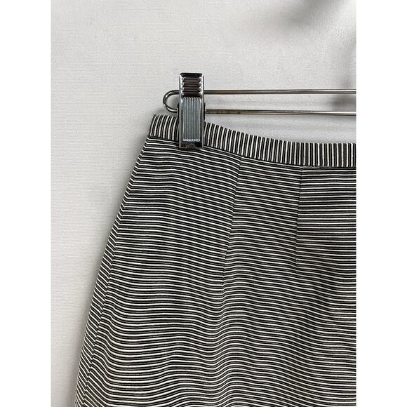 SERGE & REAL Textured Striped A-Line Skirt High Rise in Black White Women's S - Picture 2 of 7